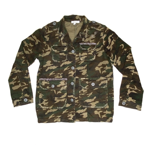 Heartloom The Emma Jacket Camo With Stud Detail Size Small - Picture 1 of 16